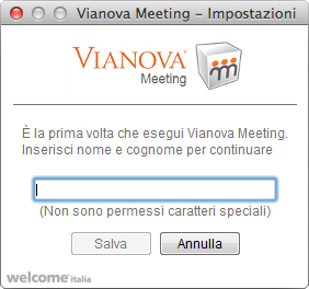 Vianova Meeting - Rinomina utente