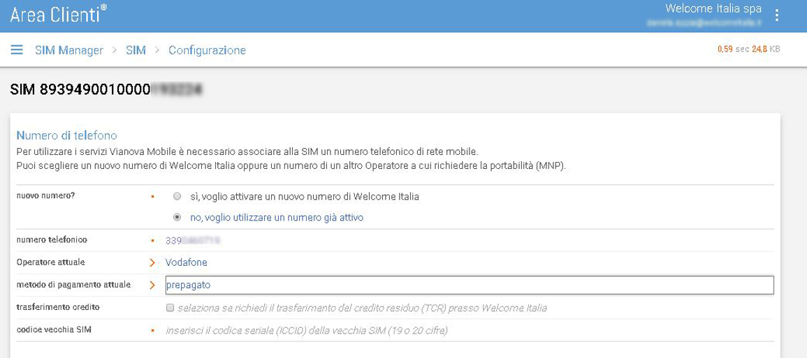 04. Configurazione della SIM
