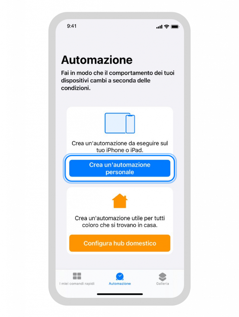 Crea un'automazione personale