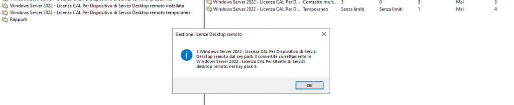 Converti licenze - 3