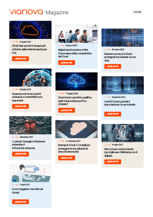 Cloud Iaas, digital transformation, disaster recovery e altri approfondimenti 