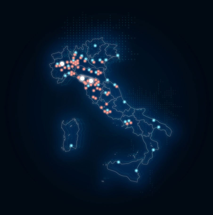 Mappa Italia Infrastruttura rete